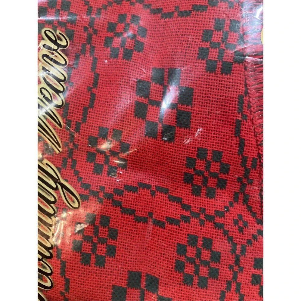 Vtg Fallani Cohn Christmas Tablecloth‎ Green Red Weaved 70